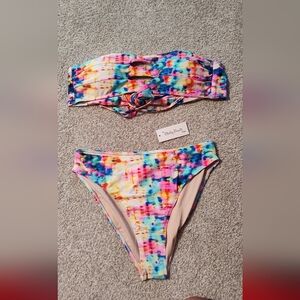 Colorful Tie-Dye Bikini Set